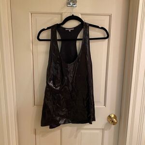 Emerson Thorp Black Metallic Racerback tank